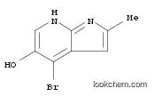 Molecular Structure of 1142189-66-9 (1H-Pyrrolo[2,3-b]pyridin-5-ol, 4-bromo-2-methyl-)